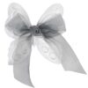 decorazione in gesso profumato a forma di farfalla con fiocco in organza grigio - ideale da appendere - Mathilde M